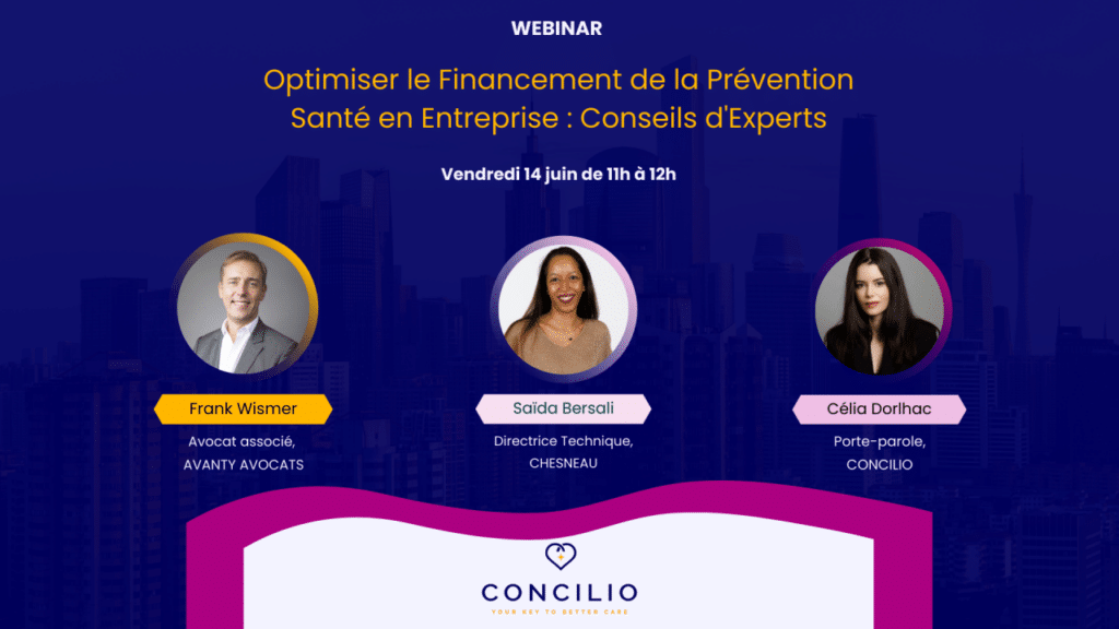 optimiser le financement de la prévention santé en entreprise - webinaire animé par Saïda Bersali, directrice technique de Chesneau